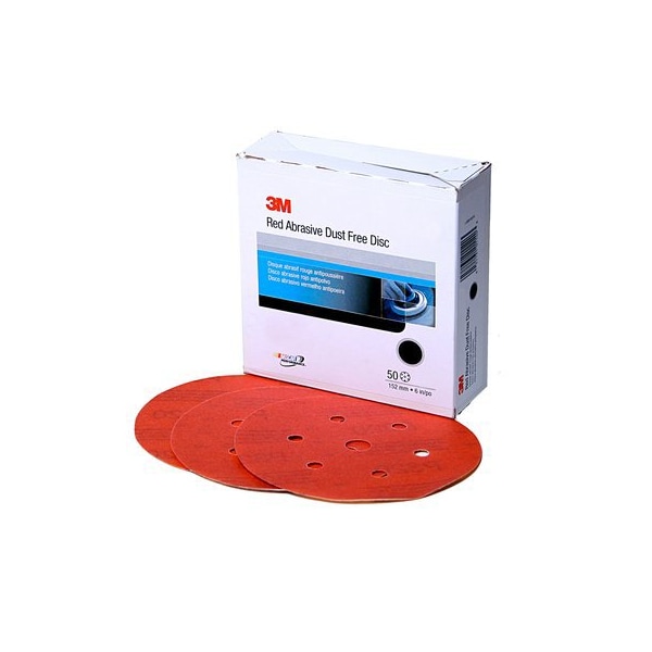 HOOK IT DISC RED 6" 220 GRIT BOX/50